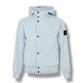 STONE ISLAND SOFT SHELL HOODED JACKET SKY BLUE