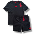 HUGO BOSS HUGO T-SHIRT & JERSEY SHORTS SET BLACK *SALE*