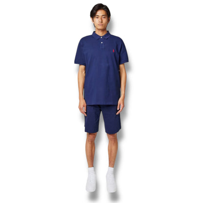 RALPH LAUREN CUSTOM FIT POLO SHIRT NAVY BLUE