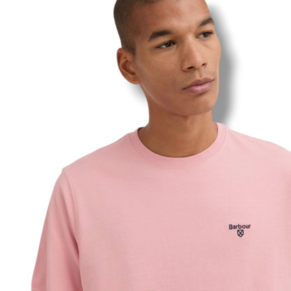BARBOUR SMALL LOGO T-SHIRT &  SWIM SHORTS PINK & NAVY BLUE