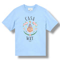 CASABLANCA CASA WAY DOVES T-SHIRT BABY BLUE