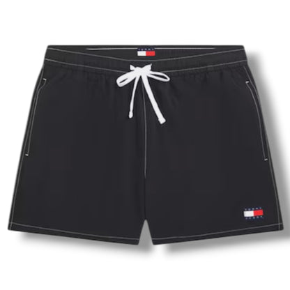 TOMMY HILFIGER SMALL LOGO T-SHIRT & SWIM SHORTS SET MINT GREEN & BLACK