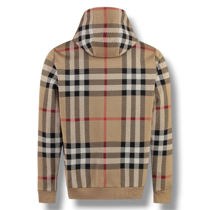 BURBERRY CHECK OTTH HOODIE BEIGE