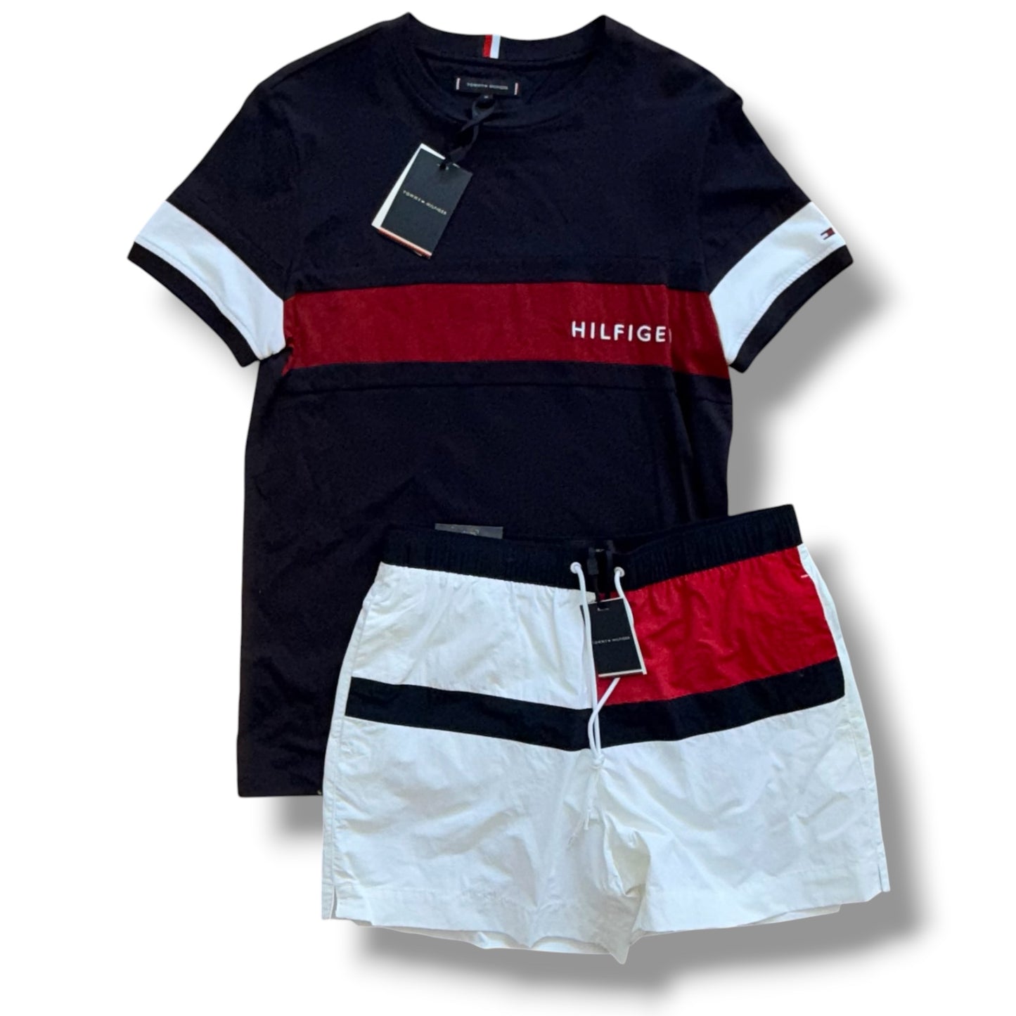 TOMMY HILFIGER T-SHIRT & SWIM SHORTS SET BLUE *SALE*