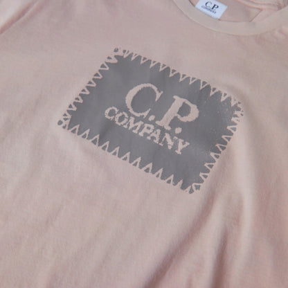 CP COMPANY STAMP LOGO T-SHIRT DOVE GREY