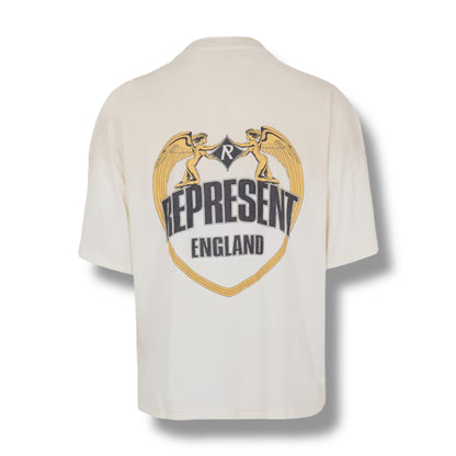 REPRESENT ANGEL BORDER T-SHIRT LIGHT BEIGE