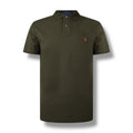 RALPH LAUREN CUSTOM FIT POLO SHIRT KHAKI GREEN
