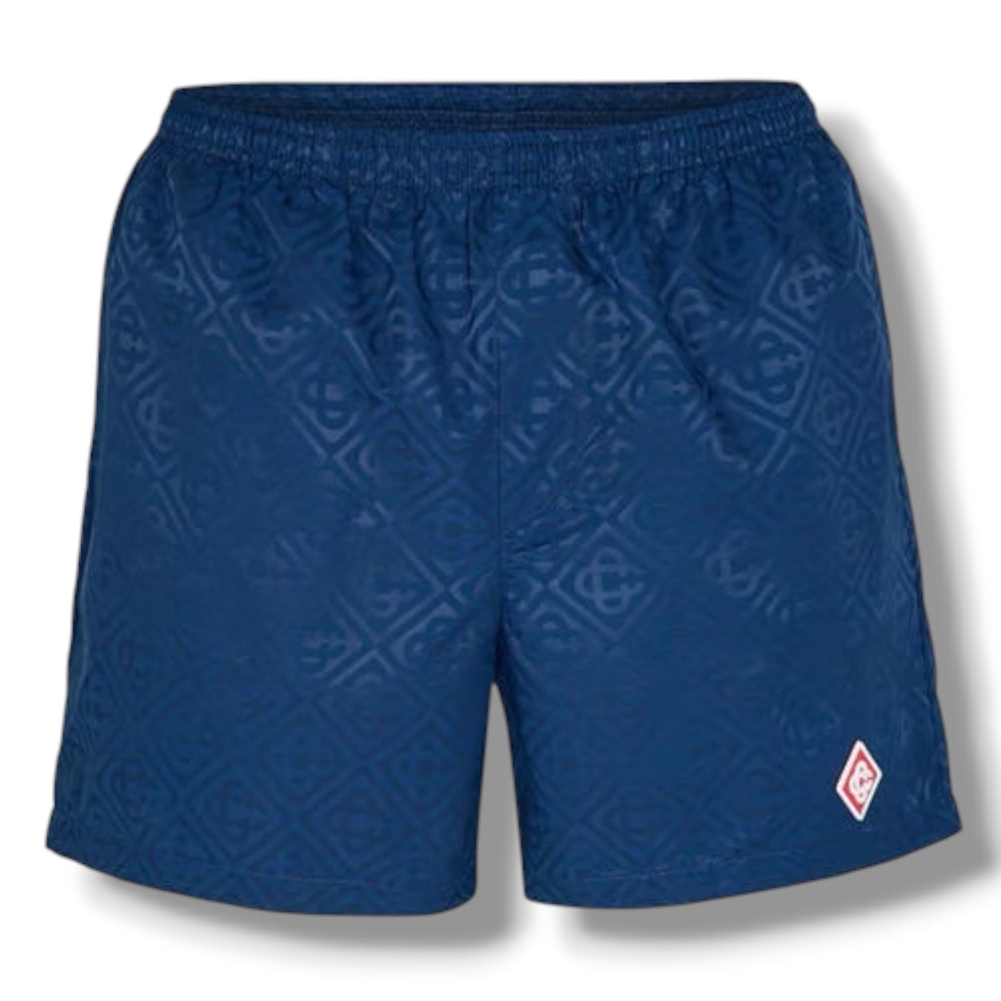 CASABLANCA DIAMOND T-SHIRT & SWIM SHORTS SET WHITE & BLUE