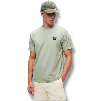 STONE ISLAND PATCH LOGO T-SHIRT SAGE GREEN