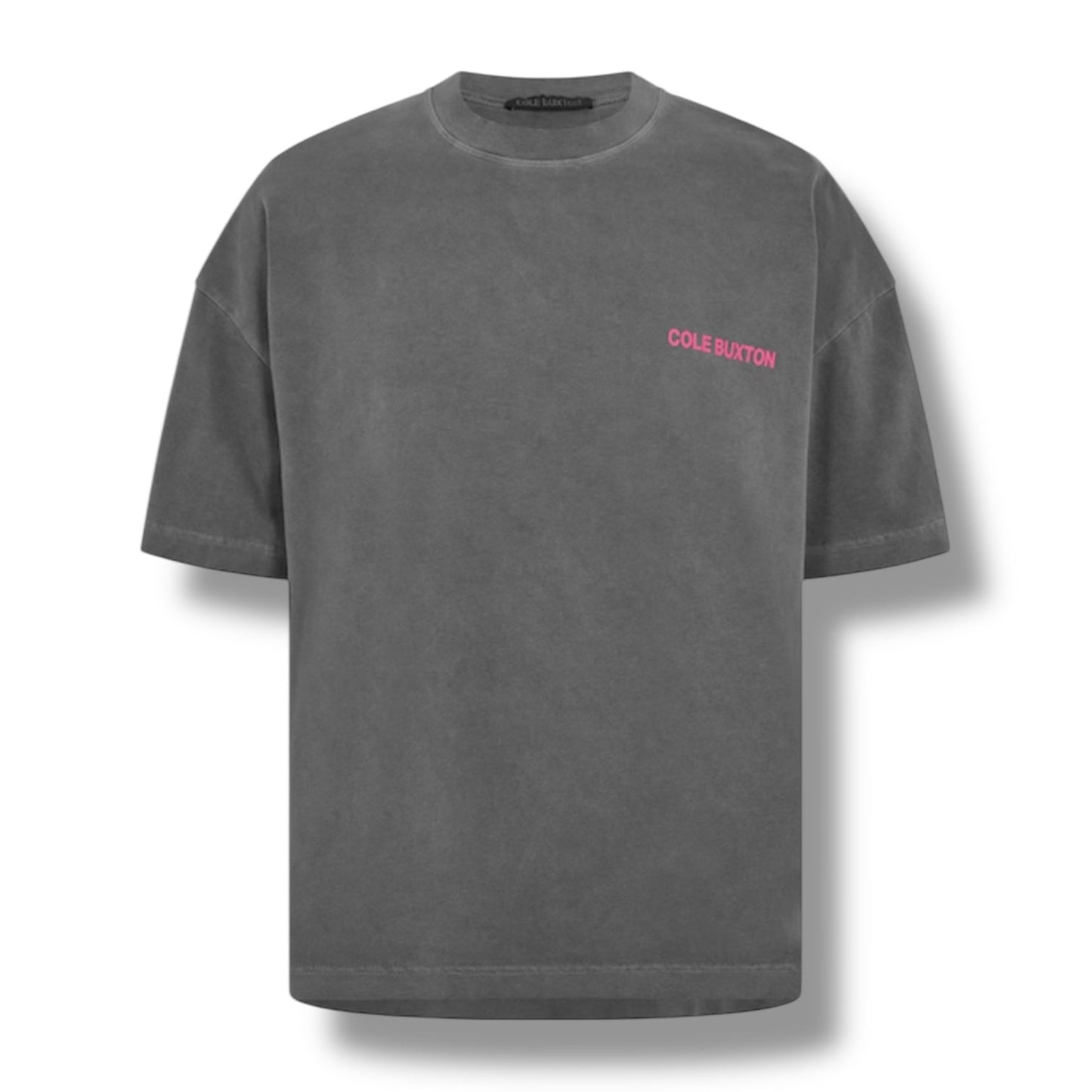 COLE BUXTON LOGO T-SHIRT WASHED BLACK PINK