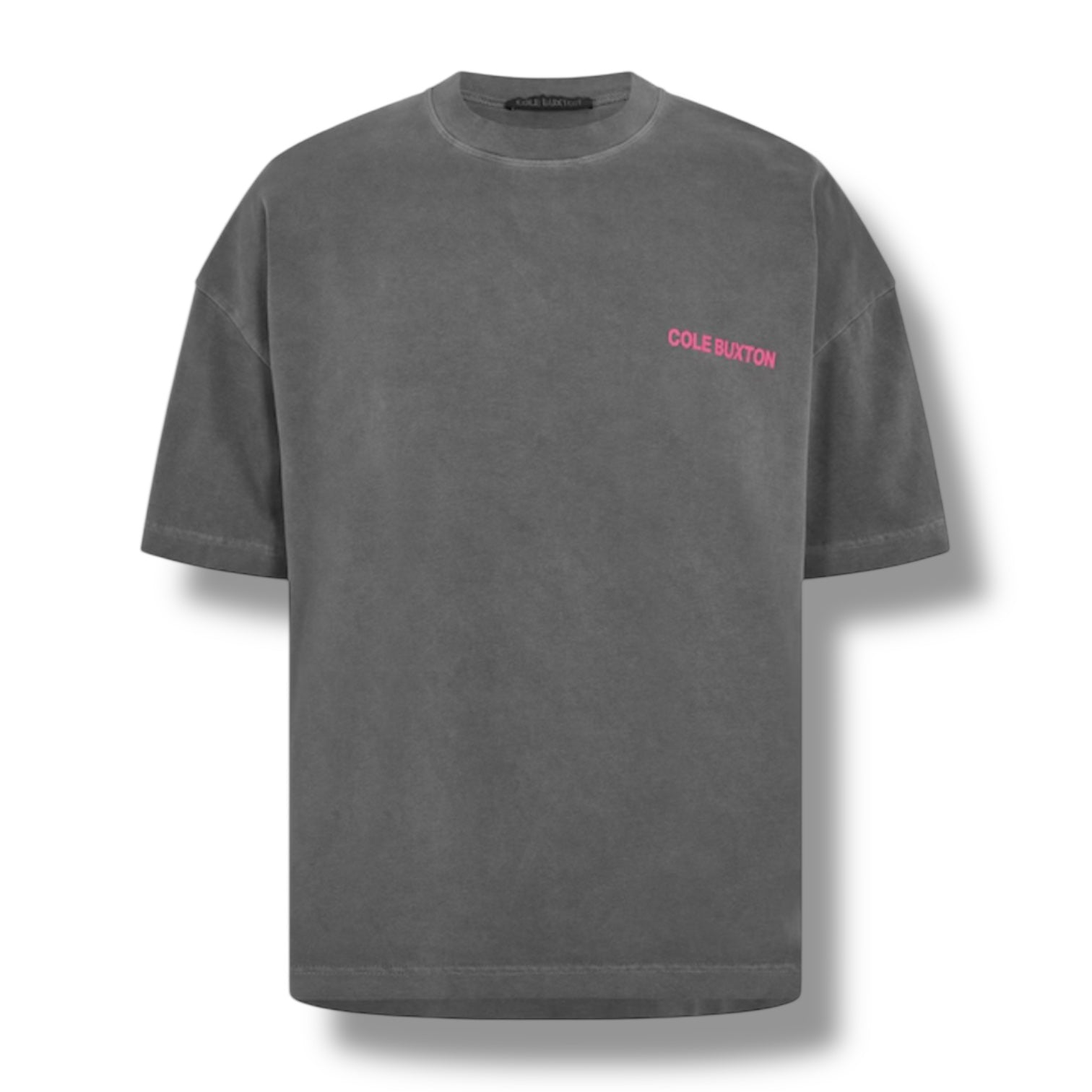 COLE BUXTON LOGO T-SHIRT WASHED BLACK PINK