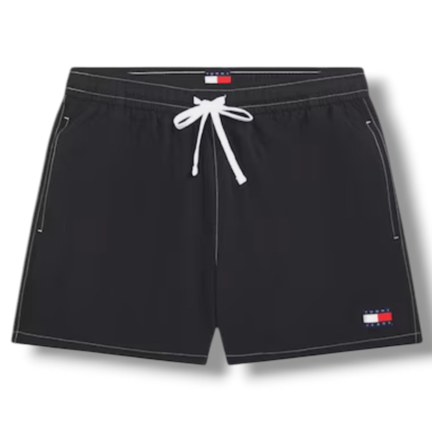 TOMMY HILFIGER SMALL LOGO T-SHIRT & SWIM SHORTS SET PINE GREEN & BLACK
