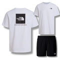 THE NORTH FACE TNF T-SHIRT & SHORTS SET WHITE - BLACK & BLACK