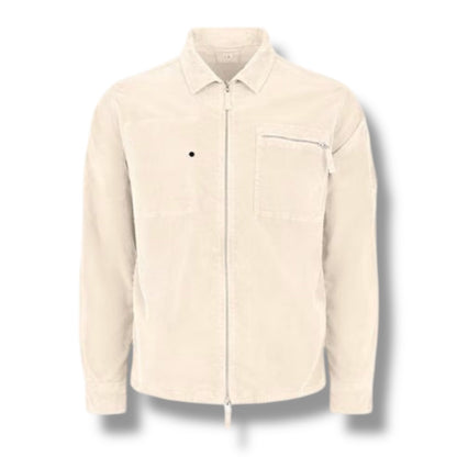 CP COMPANY LENS CORDUROY OVERSHIRT PISTACHIO BEIGE