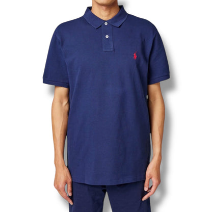 RALPH LAUREN CUSTOM FIT POLO SHIRT NAVY BLUE
