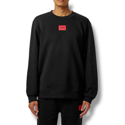 HUGO BOSS HUGO RED PATCH SWEATSHIRT & JERSEY SHORTS SET BLACK