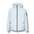 STONE ISLAND CRINKLE REPS HOODED BOMBER JACKET SKY BLUE
