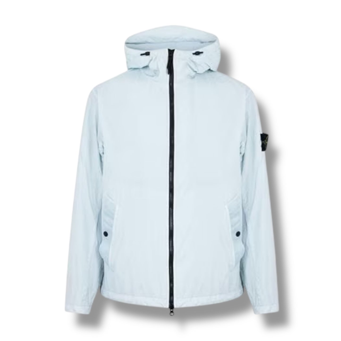 STONE ISLAND CRINKLE REPS HOODED BOMBER JACKET SKY BLUE