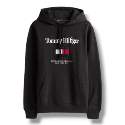 TOMMY HILFIGER FLAG OTTH HOODIE BLACK