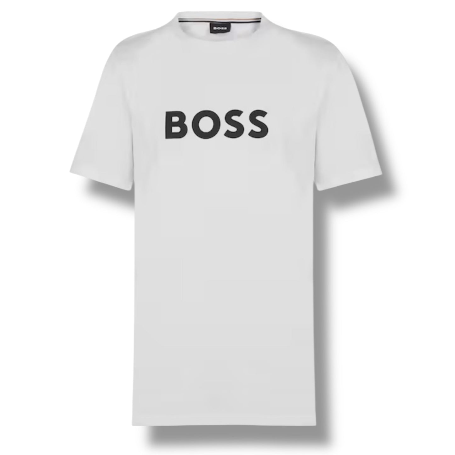 HUGO BOSS BIG LOGO T-SHIRT & SWIM SHORTS COMBO WHITE & GREEN
