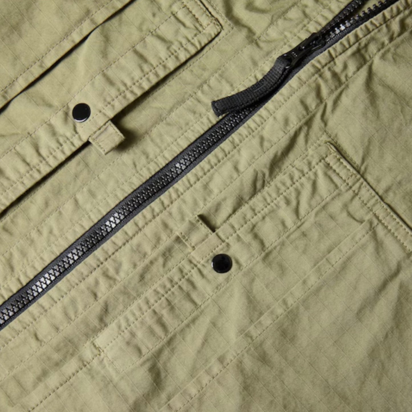 STONE ISLAND RIPSTOP OVERSHIRT KHAKI GREEN