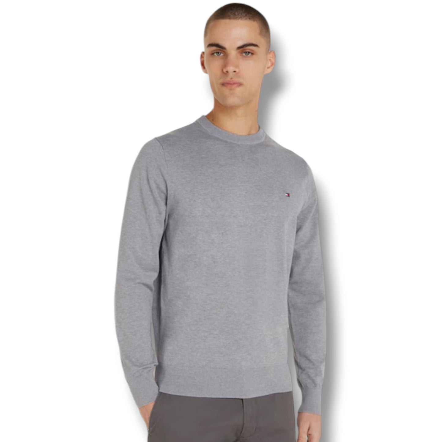 TOMMY HILFIGER THIN KNIT SWEATER GREY