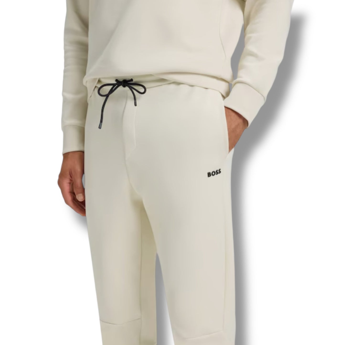 HUGO BOSS ZONE FULL ZIP HOODED TRACKSUIT BEIGE