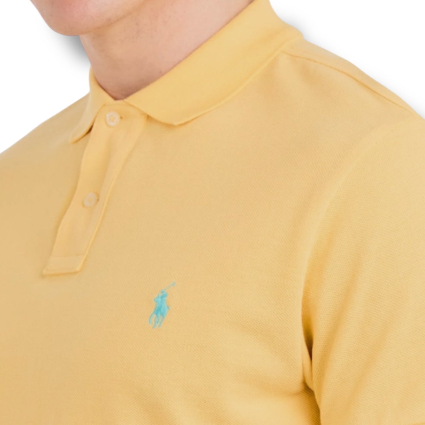 RALPH LAUREN CUSTOM FIT POLO SHIRT YELLOW