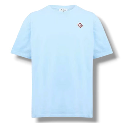 CASABLANCA DIAMOND T-SHIRT & SWIM SHORTS SET LIGHT BLUE