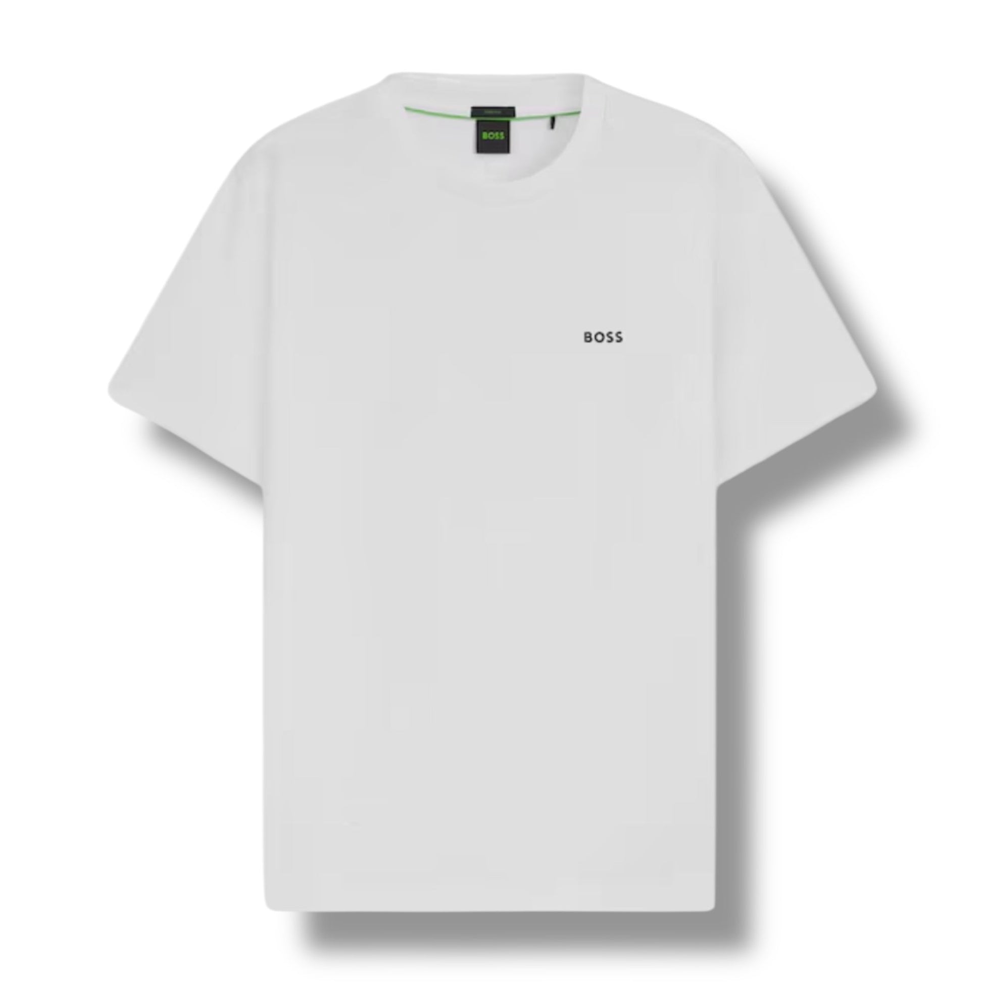 HUGO BOSS SMALL LOGO T-SHIRT & VERTI SWIM SHORTS SET WHITE & LIME GREEN