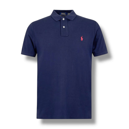 RALPH LAUREN CUSTOM FIT POLO SHIRT NAVY BLUE