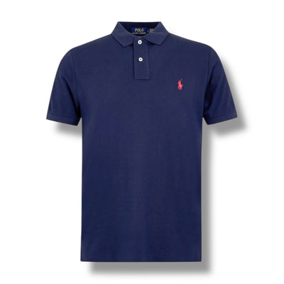 RALPH LAUREN CUSTOM FIT POLO SHIRT NAVY BLUE