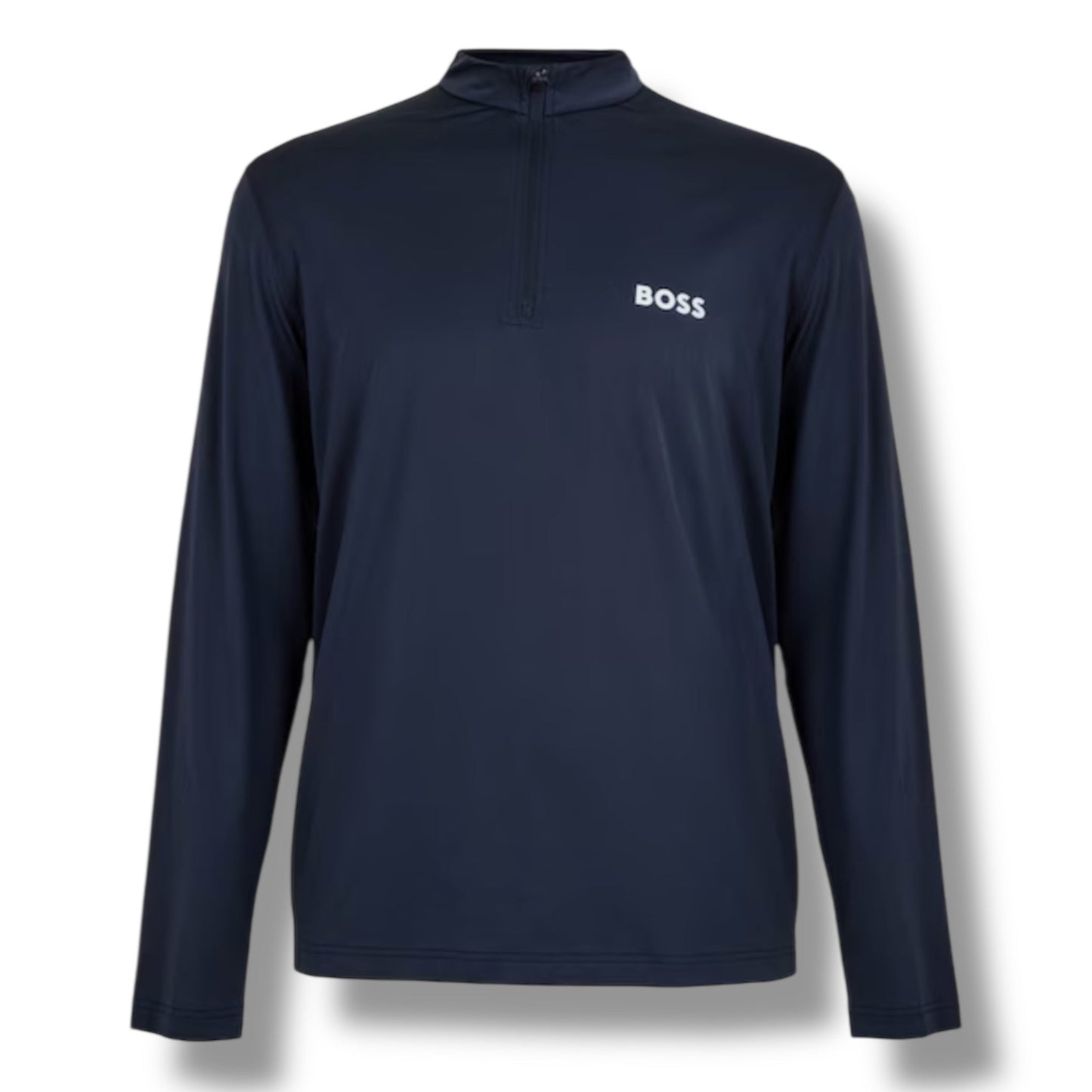 HUGO BOSS GYM KIT TRIPLE SET TECH 1/4 ZIP - T-SHIRT & SHORTS NAVY BLUE