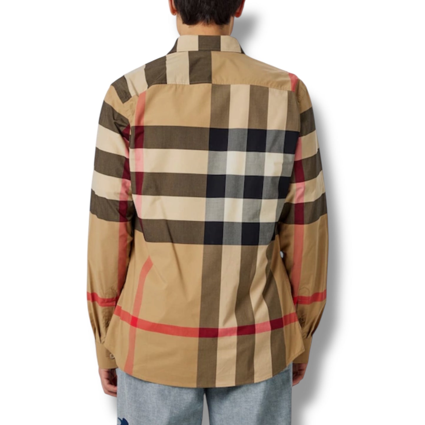 BURBERRY SOMERTON CHECK LONG SLEEVE SHIRT BEIGE