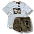 HUGO BOSS T-SHIRT & SWIM SHORTS SET BEIGE *SALE*