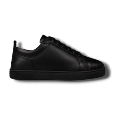 CHRISTIAN LOUBOUTIN MENS LOUIS JUNIOR LEATHER TRAINERS BLACK