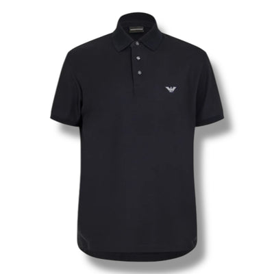 EMPORIO ARMANI EA EAGLE LOGO POLO SHIRT NAVY BLUE