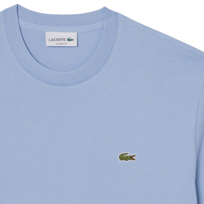 LACOSTE SMALL LOGO T-SHIRT & JERSEY SHORTS SET LIGHT BLUE & BLACK