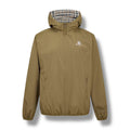 AQUASCUTUM HOODED RAIN JACKET REVERSIBLE KHAKI GREEN - CHECK