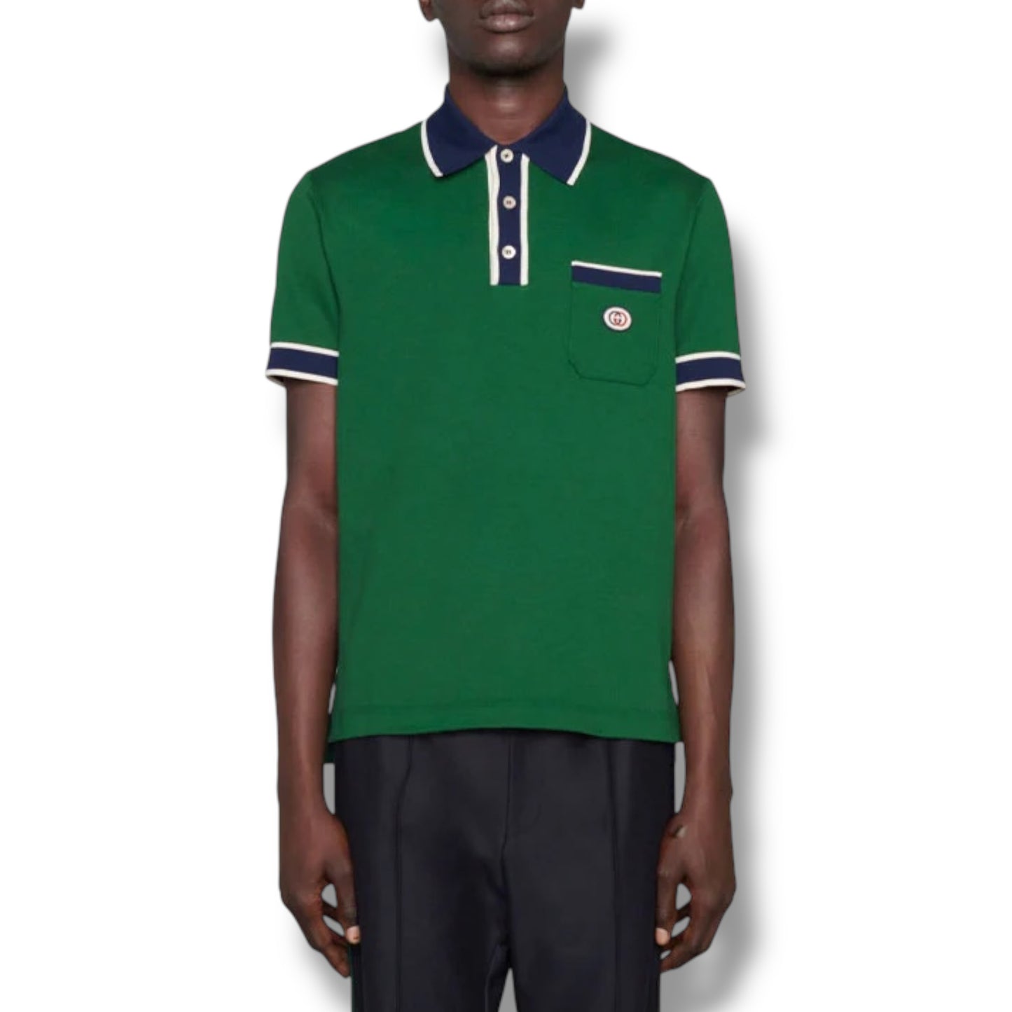 GUCCI POCKET POLO SHIRT GREEN