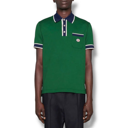 GUCCI POCKET POLO SHIRT GREEN