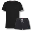 TOMMY HILFIGER SMALL LOGO T-SHIRT & SWIM SHORTS SET BLACK