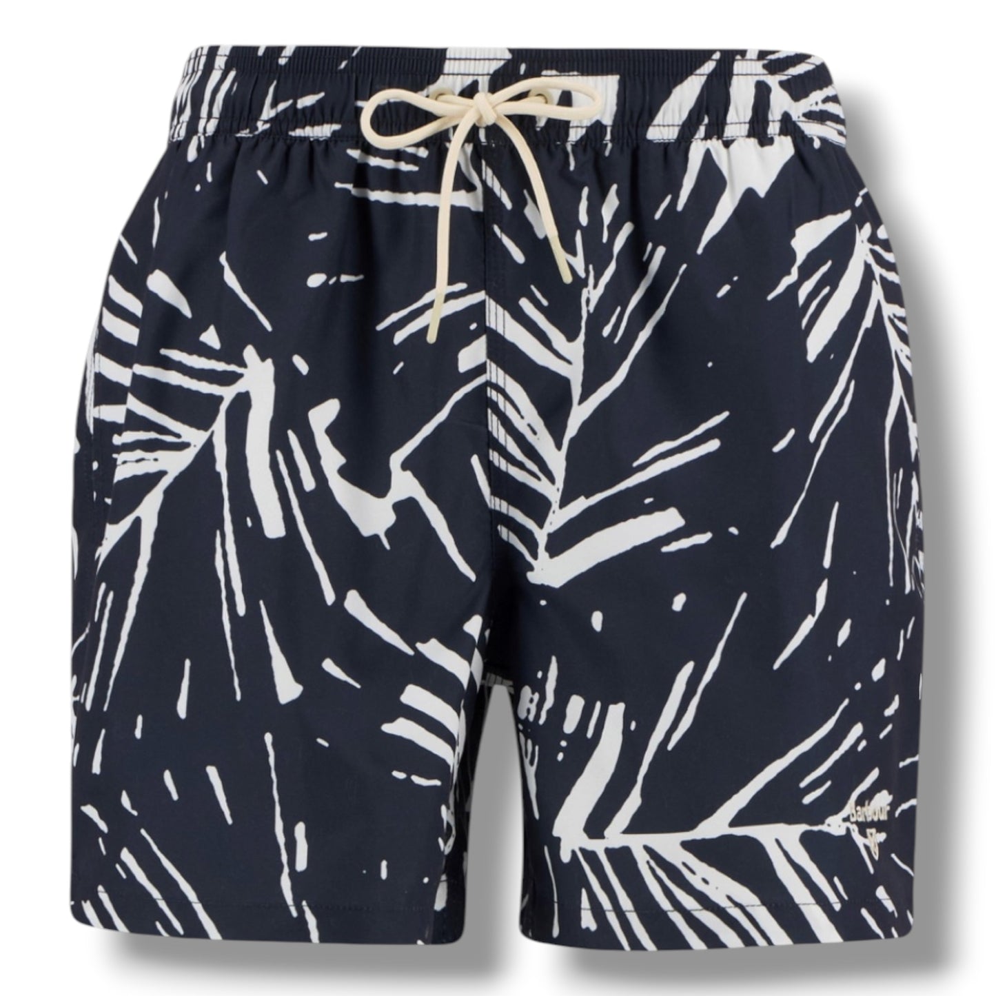 BARBOUR SMALL LOGO T-SHIRT & FLORAL SWIM SHORTS SET PINK  & NAVY BLUE