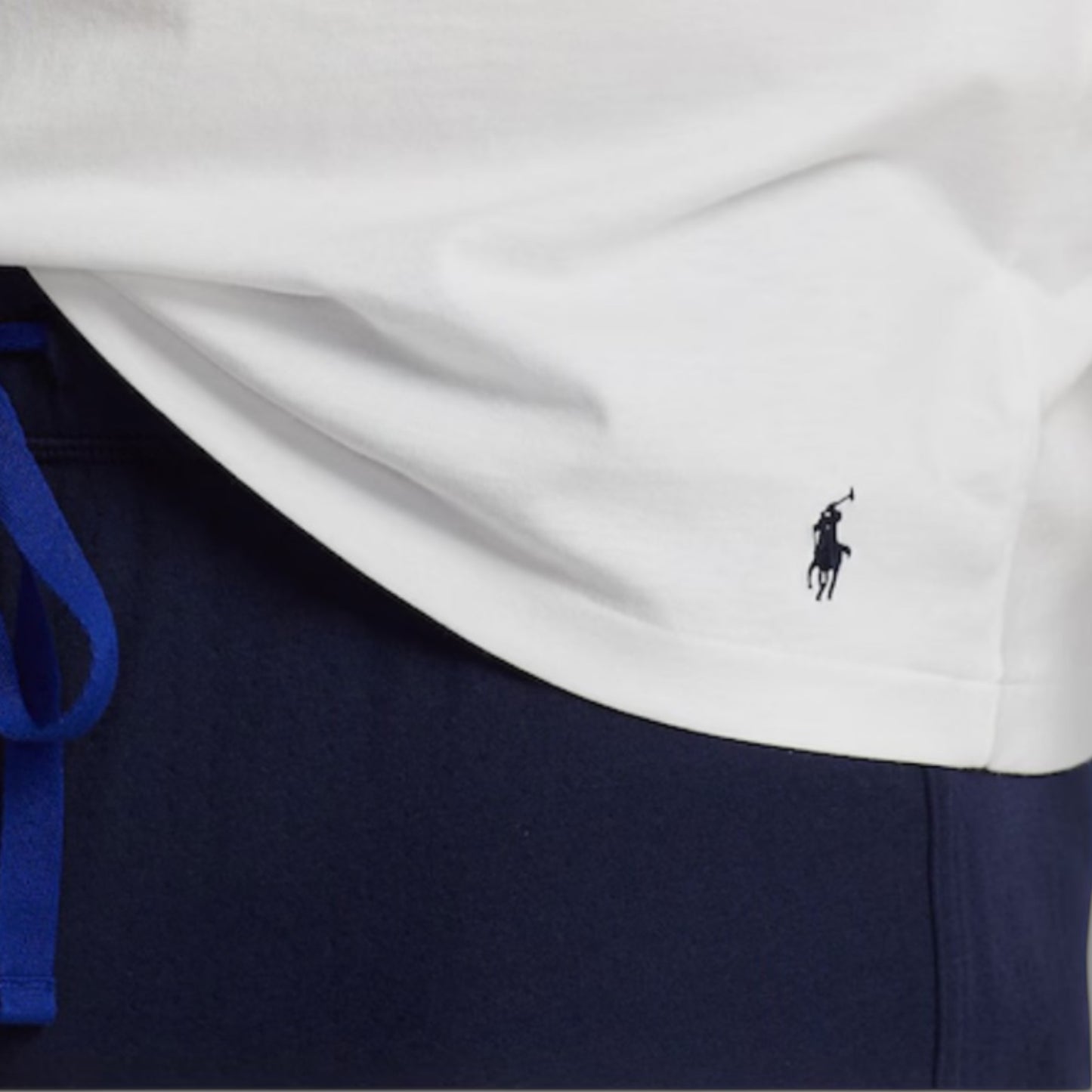 RALPH LAUREN POLO BIG LOGO T-SHIRT & SWIM SHORTS SET WHITE & AQUA