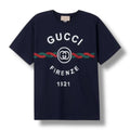 GUCCI FIRENZE 1921 ROPE T-SHIRT NAVY BLUE