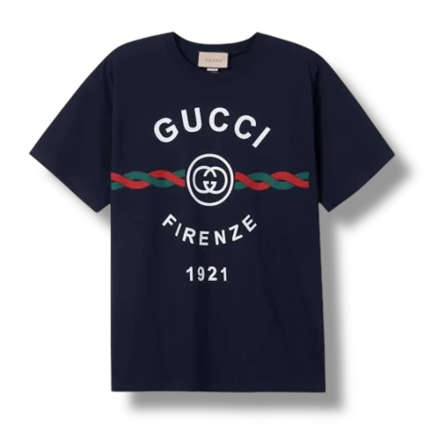 GUCCI FIRENZE 1921 ROPE T-SHIRT NAVY BLUE