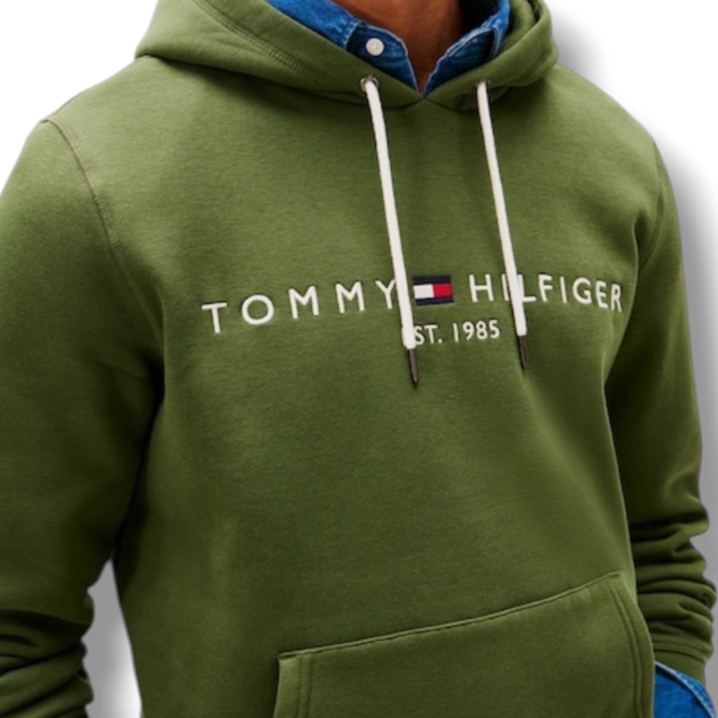 TOMMY HILFIGER LOGO OTTH HOODIE GREEN