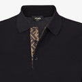 FENDI FF PLACKET POLO SHIRT BLACK