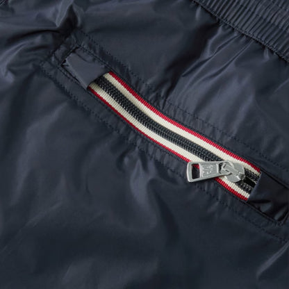 MONCLER TRIPLE LOGO SWIM SHORTS NAVY BLUE