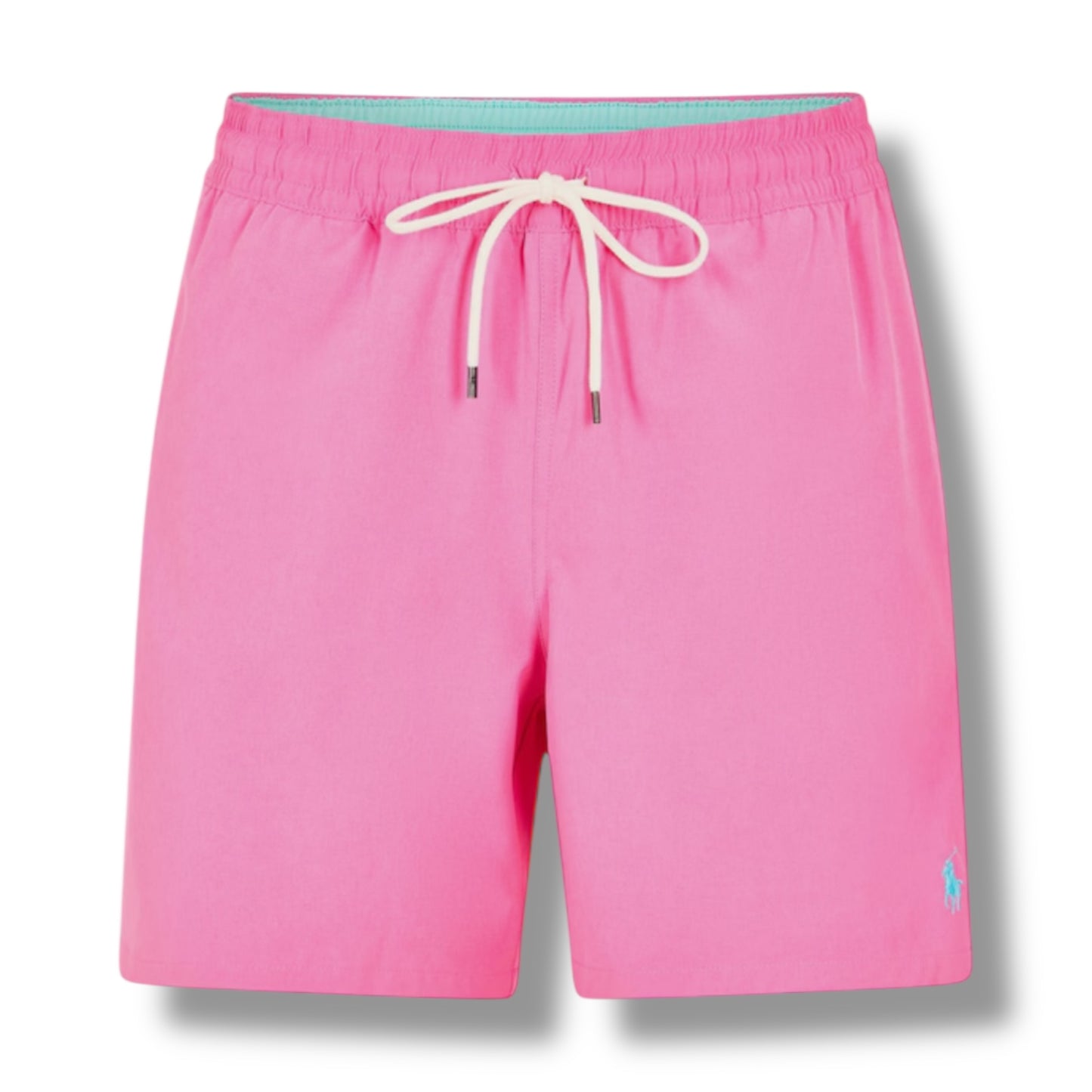 RALPH LAUREN T-SHIRT & SWIM SHORTS SET WHITE & BRIGHT PINK